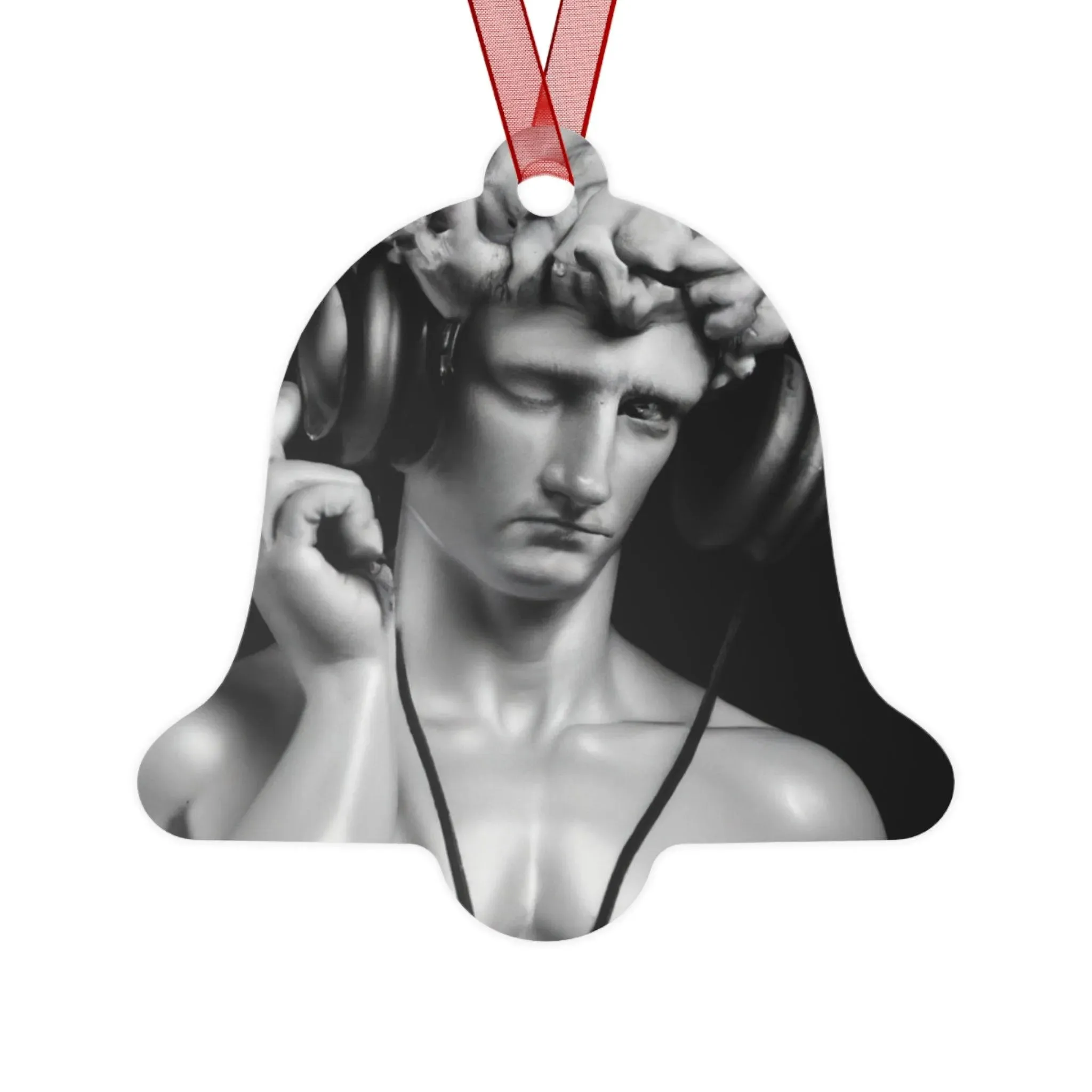 David with Headsets Metal Ornaments