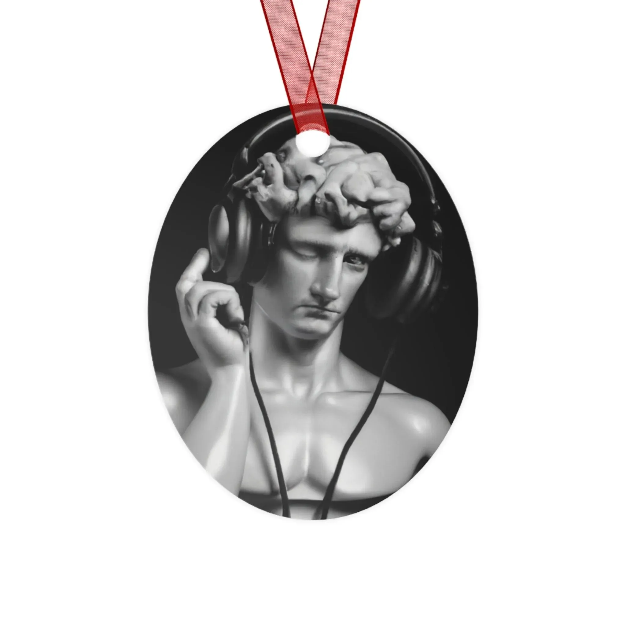 David with Headsets Metal Ornaments
