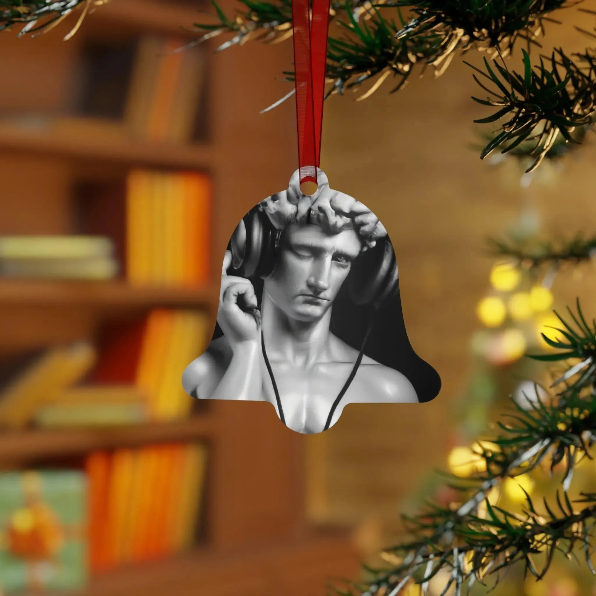 David with Headsets Metal Ornaments