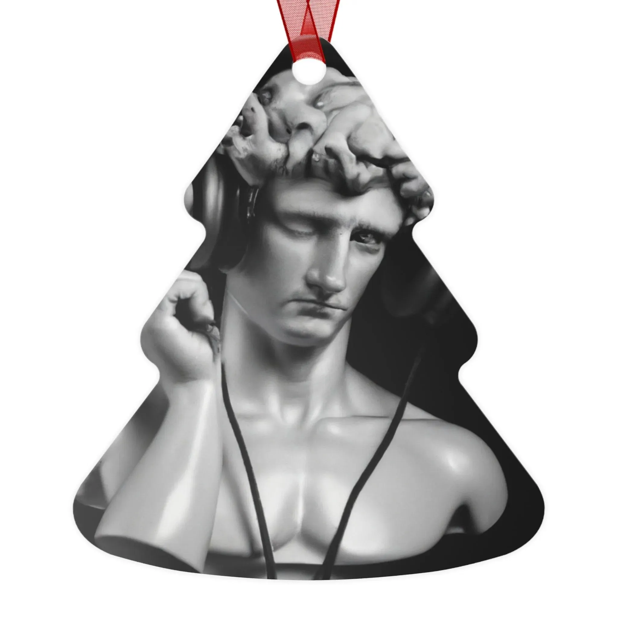 David with Headsets Metal Ornaments