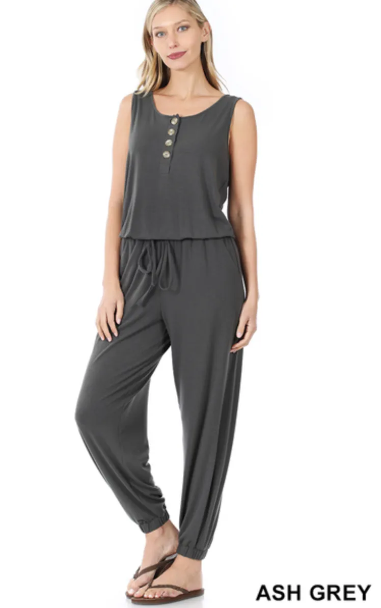 *Deals & Steals* All Set To Go Jogger Jumpsuit-4 Colors Available