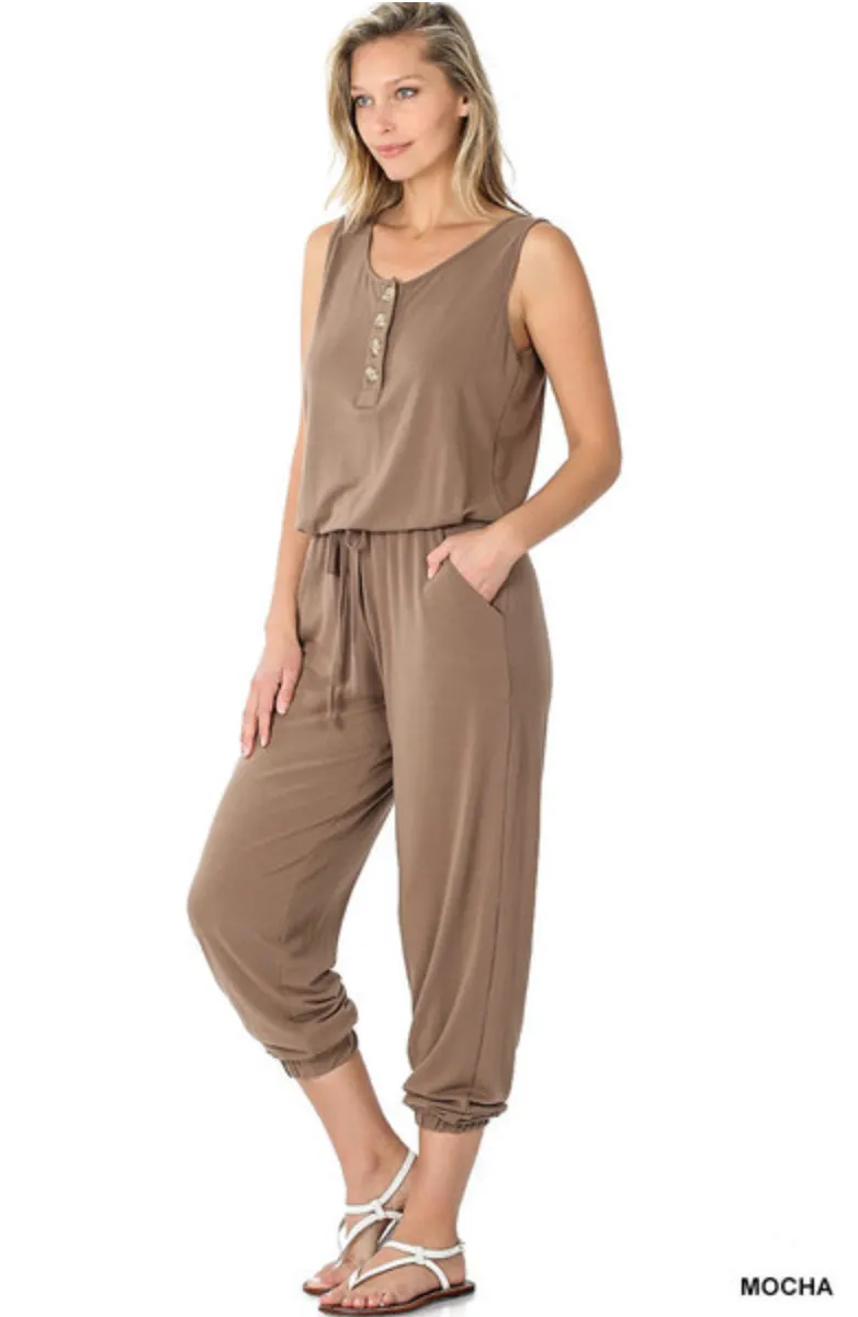 *Deals & Steals* All Set To Go Jogger Jumpsuit-4 Colors Available