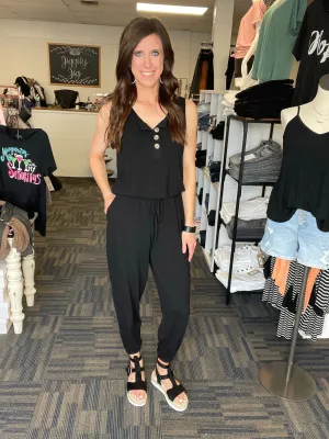 *Deals & Steals* All Set To Go Jogger Jumpsuit-4 Colors Available