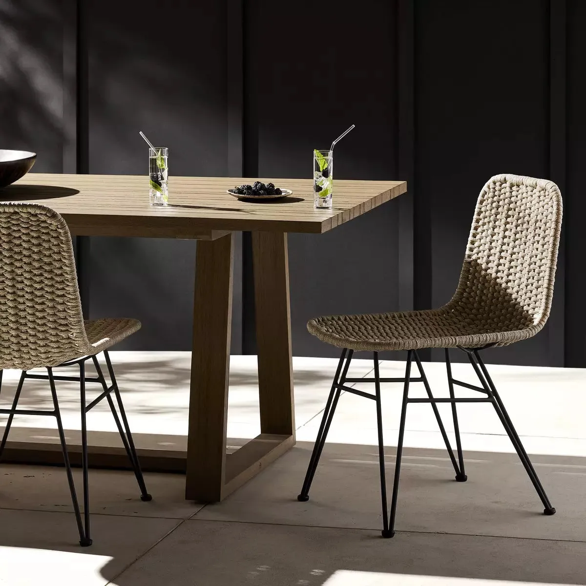 Dema Outdoor Dining Chair-Natural