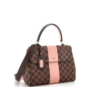 Designer Bond Street Handbag Damier with Leather MM