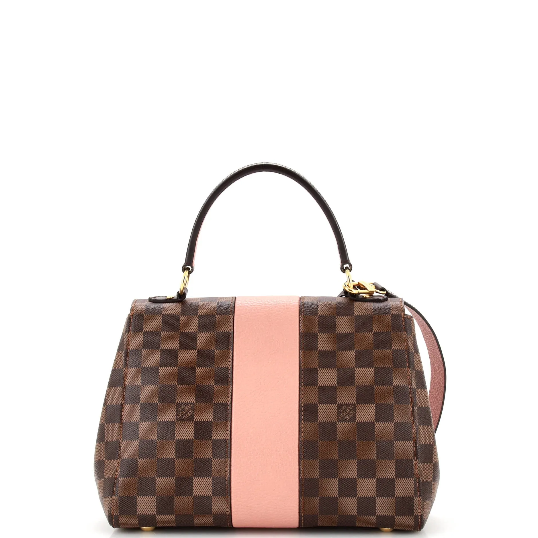 Designer Bond Street Handbag Damier with Leather MM