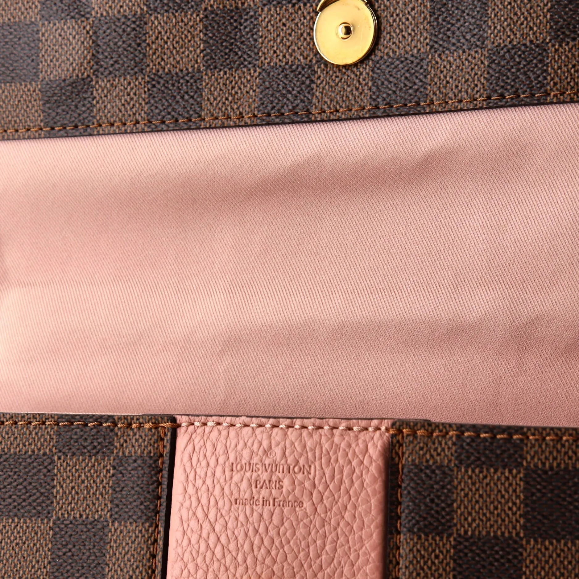 Designer Bond Street Handbag Damier with Leather MM