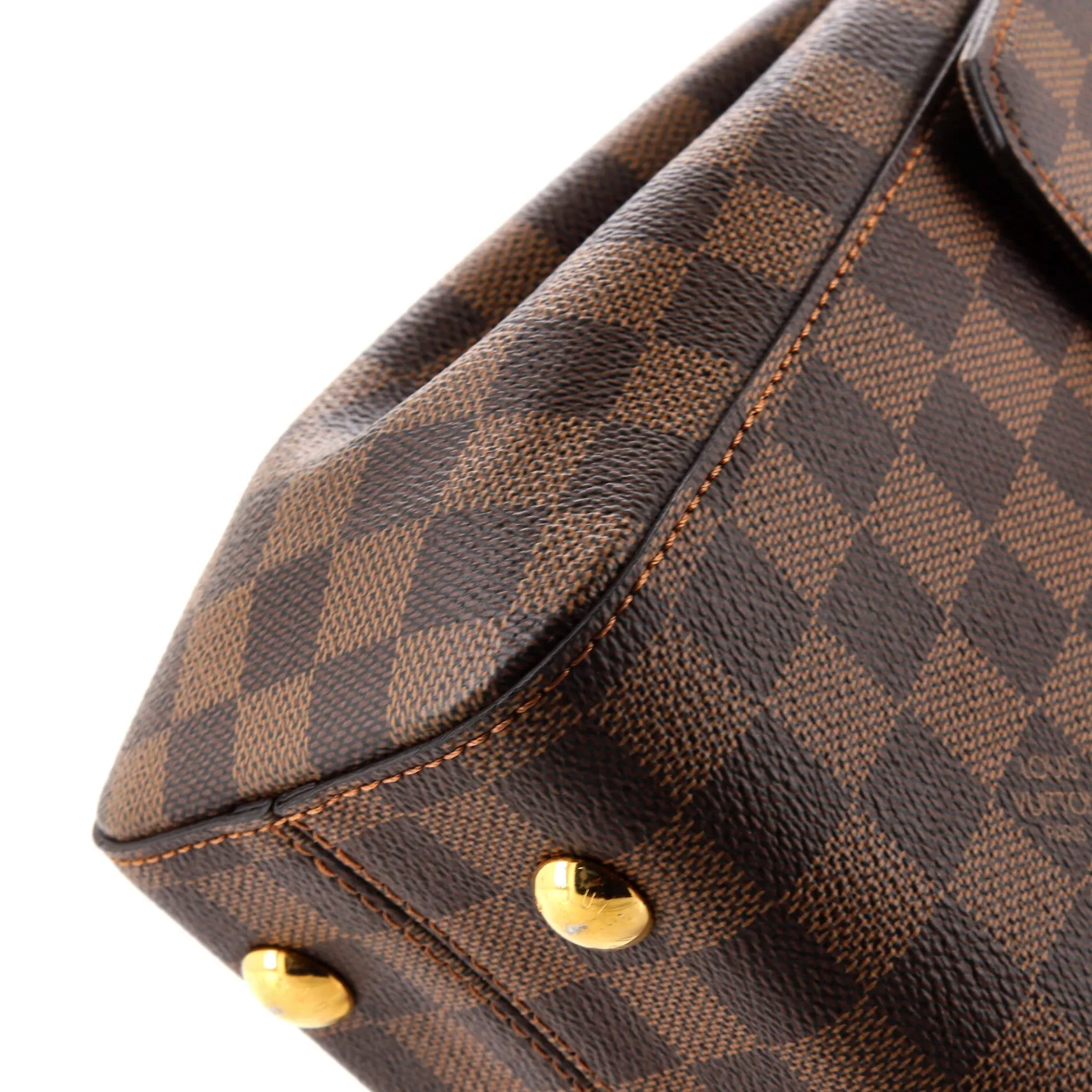 Designer Bond Street Handbag Damier with Leather MM
