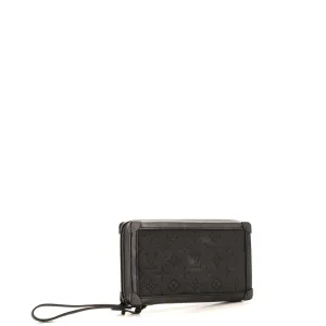 Designer Soft Trunk Clutch Monogram Taurillon Leather