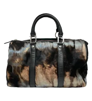 Dior Blue Tie Dye Calf Hair Boston Bag
