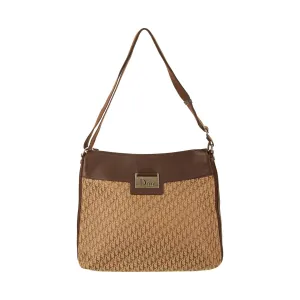 Dior Brown Logo Jumbo Shoulder Bag