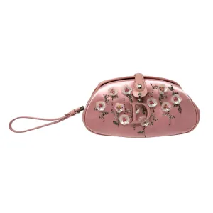 Dior Pink Satin Floral Mini Bag