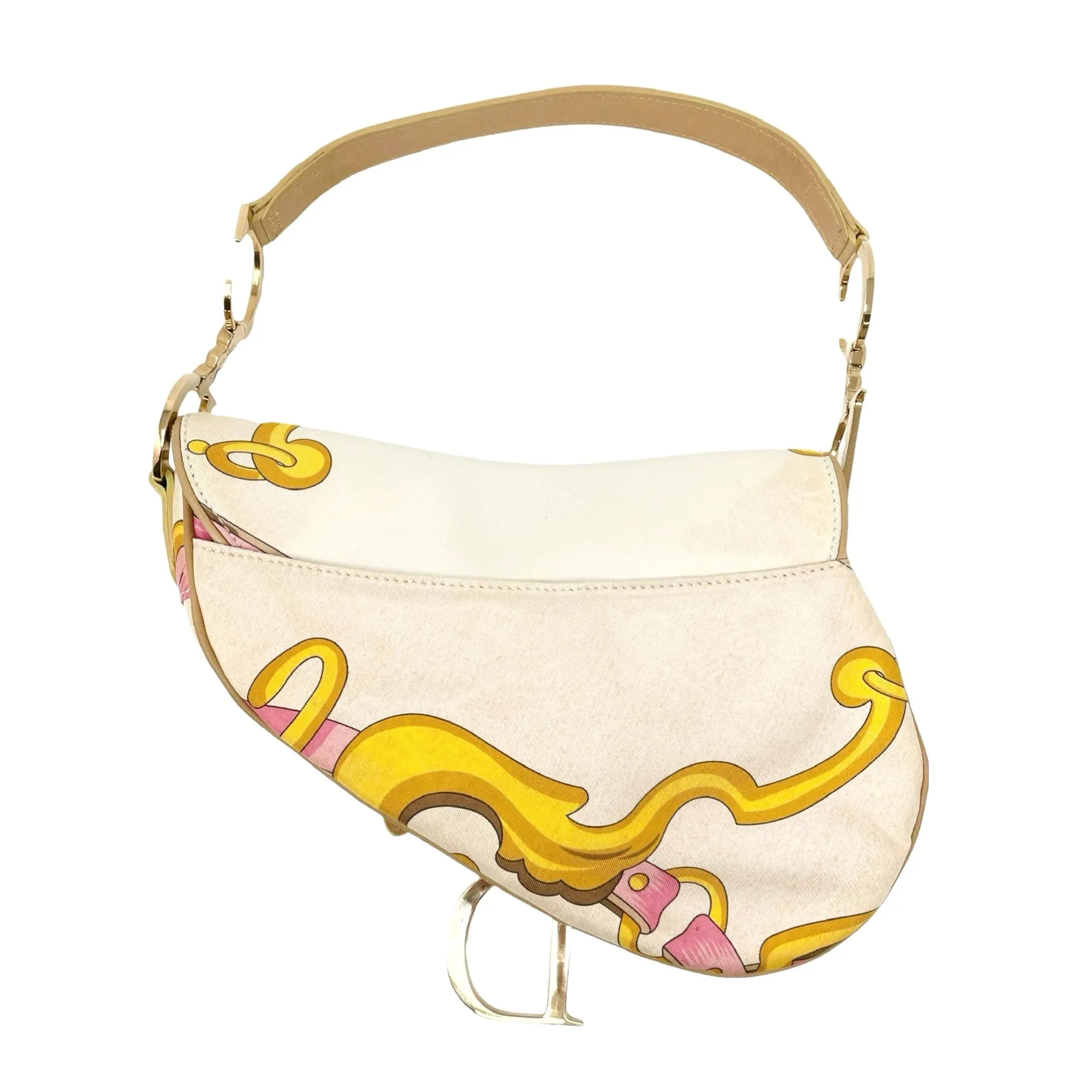 Dior Satin Print Saddle Bag