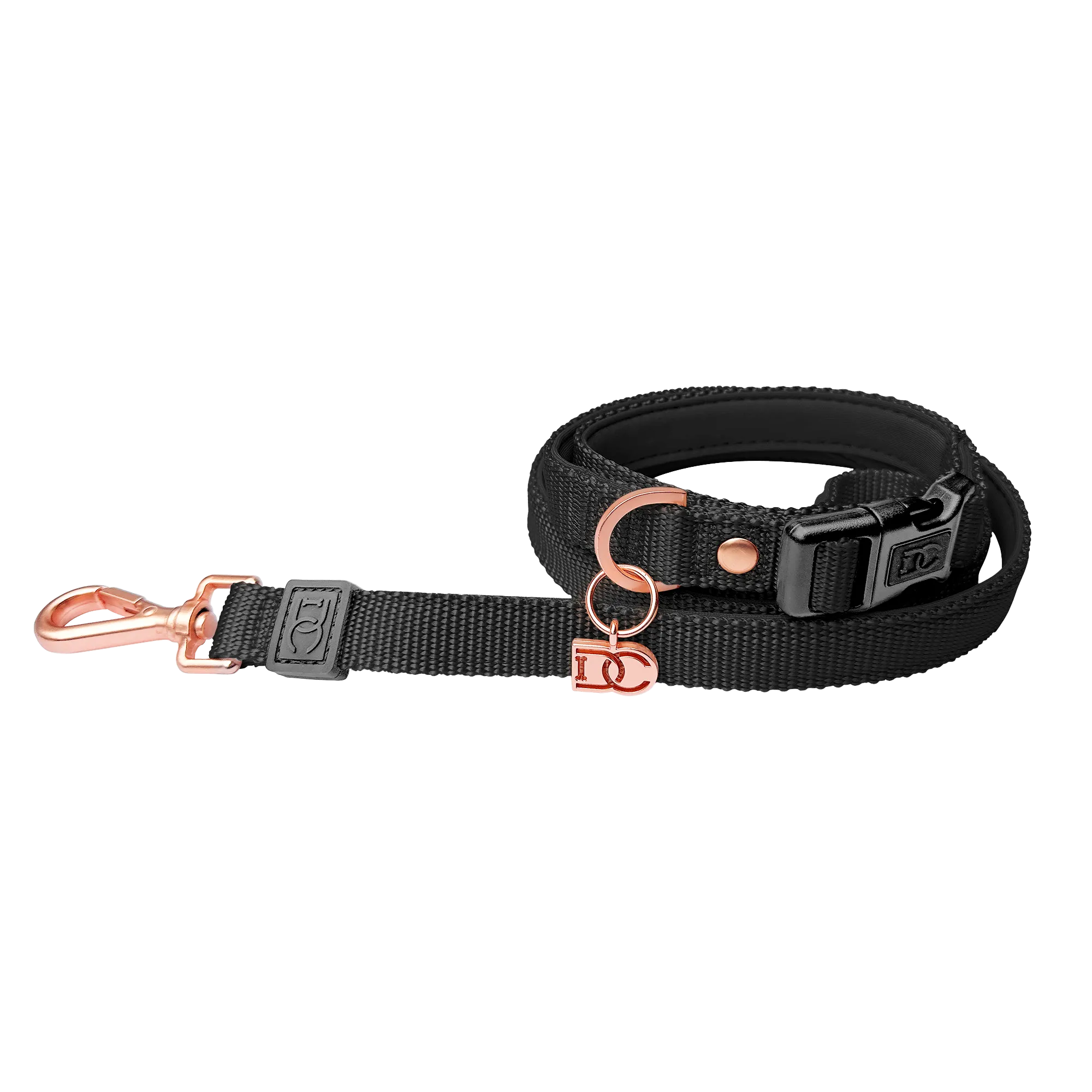 Doodle Couture Secure-In-Place Dog Lead - Matte Black