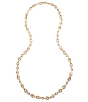 Double Diamond Necklace, 18K Gold