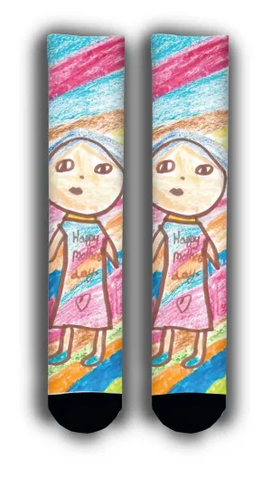 Draw Mummy Personalised Socks