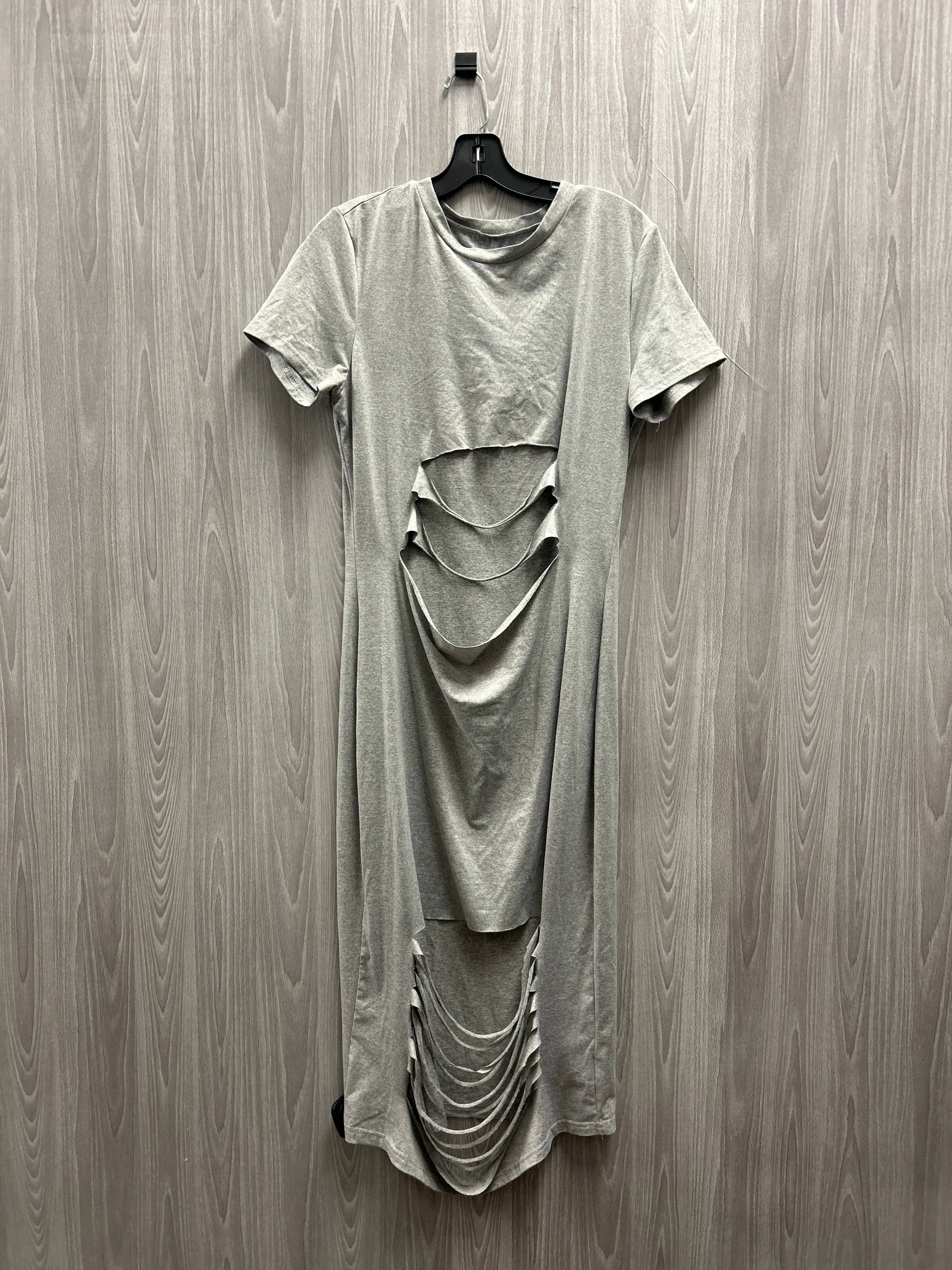 Dress Casual Midi By Shein In Grey, Size: 1x