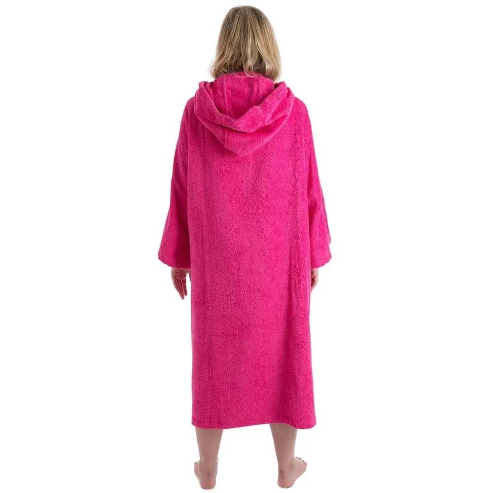 Dry Robe Short Sleeve Towel Robe Pink Medium
