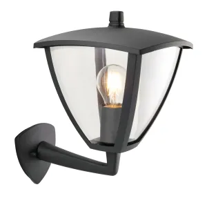 Endon 70695 Seraph 1lt Wall Textured grey paint & clear pc 40W E27 GLS (Required)