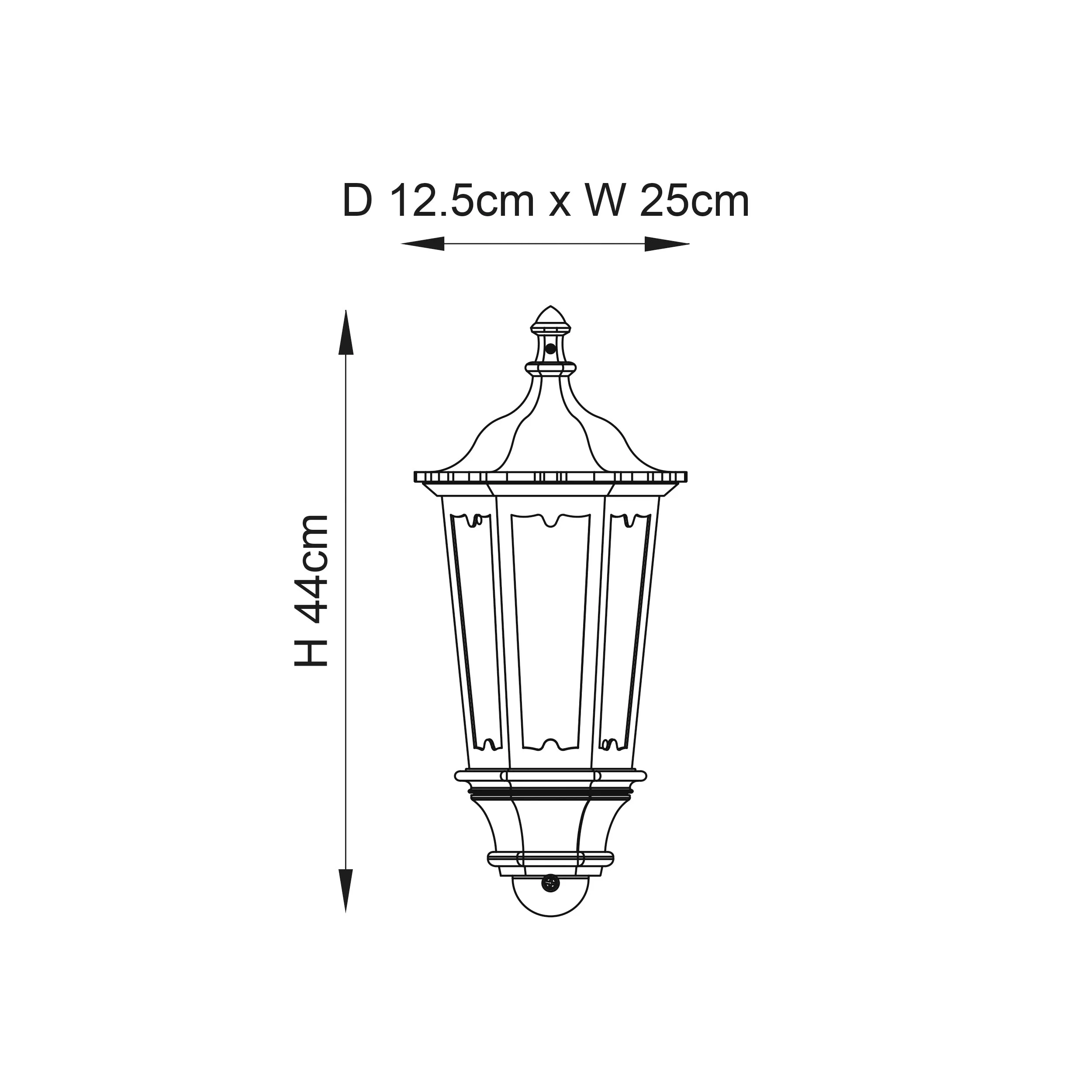 Endon 76547 Burford 1lt Wall Matt black & clear glass 60W E27 GLS (Required)