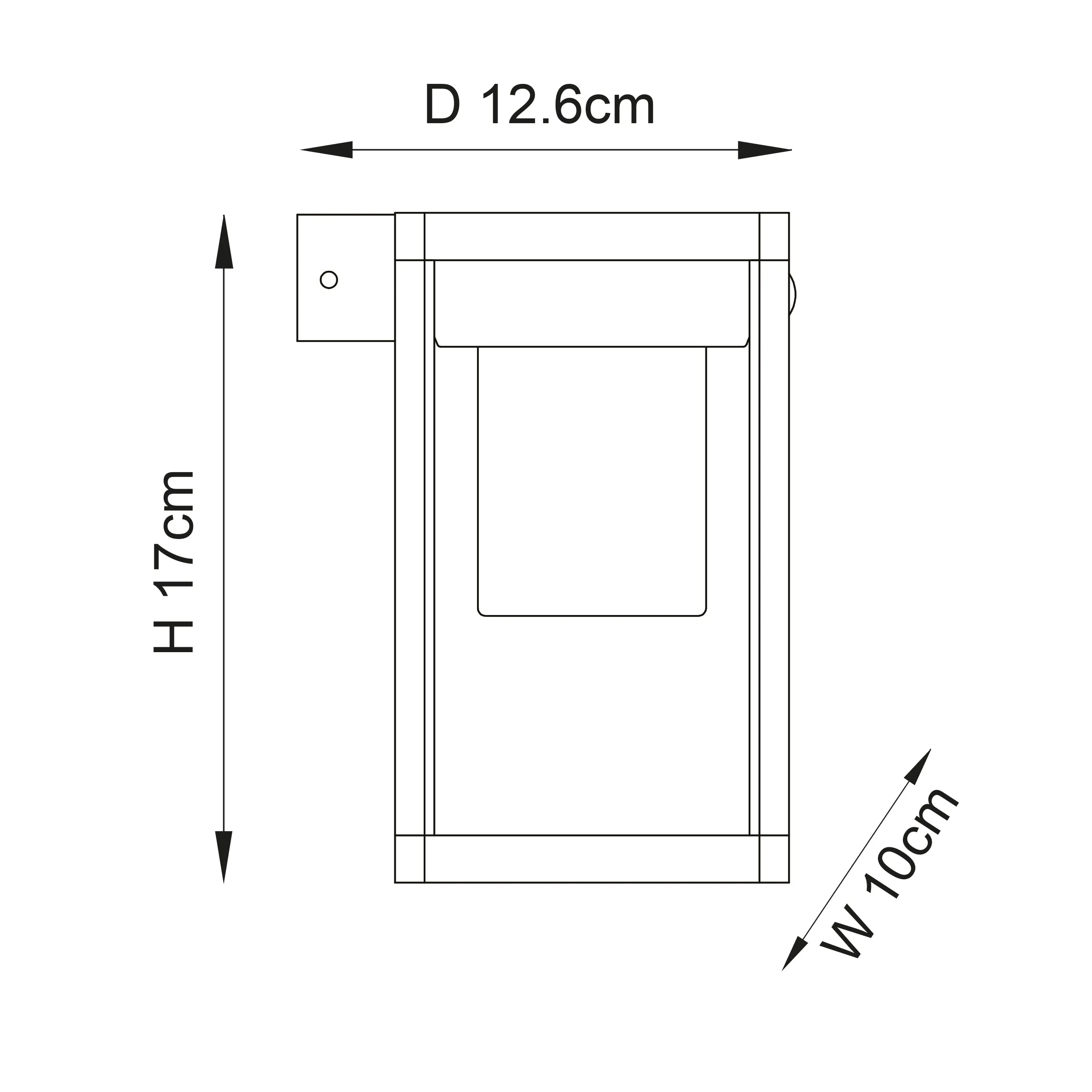 Endon 96928 Hallam 1lt Wall Textured black & white pc 2.7W LED (SMD 3528) Warm White