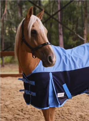 Eureka Hybrid Synthetic Rug with Detacha Neck Blue