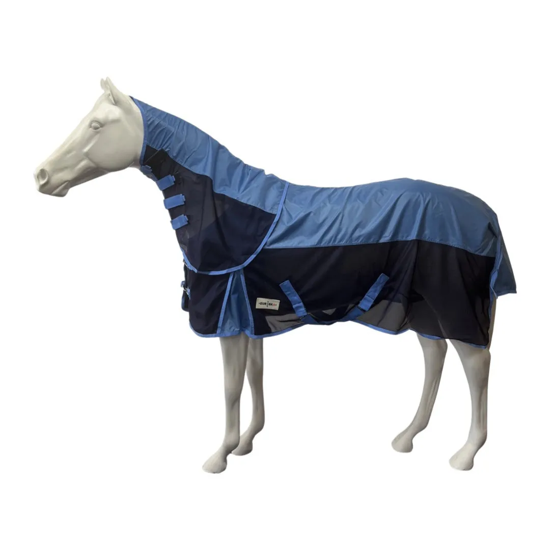 Eureka Hybrid Synthetic Rug with Detacha Neck Blue
