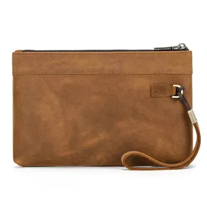 Fashion Genuine Leather Men’s Day Clutches 6-inch iPhone Wallet Cowskin Clutch