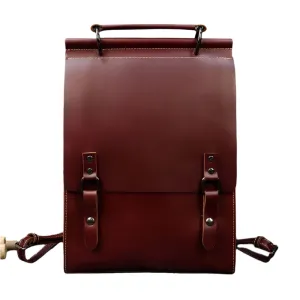 Fashion Leather Backpack Business Computer Backpack with USB