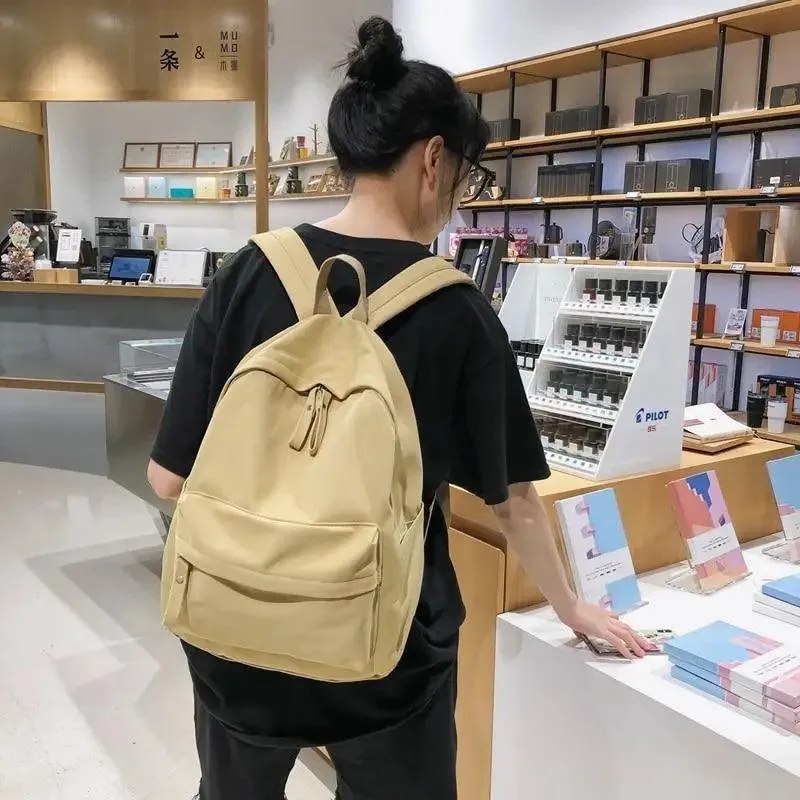 Fashionable Backpack And School Bag For Teenager Girls Stylish Anti Theft Laptop Shoulder Bags Solid Color Travel Backpack