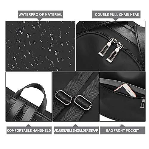 Fashionable Black Nylon Backpack Purse