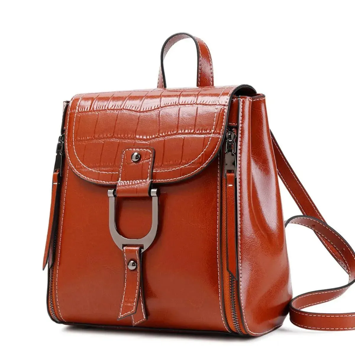 Faux Leather Buckle Backpack Bag - Perfect for Your Everyday Style