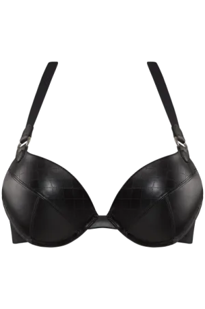 Femme Fatale Super Push Up Wired Padded Bra - Black -