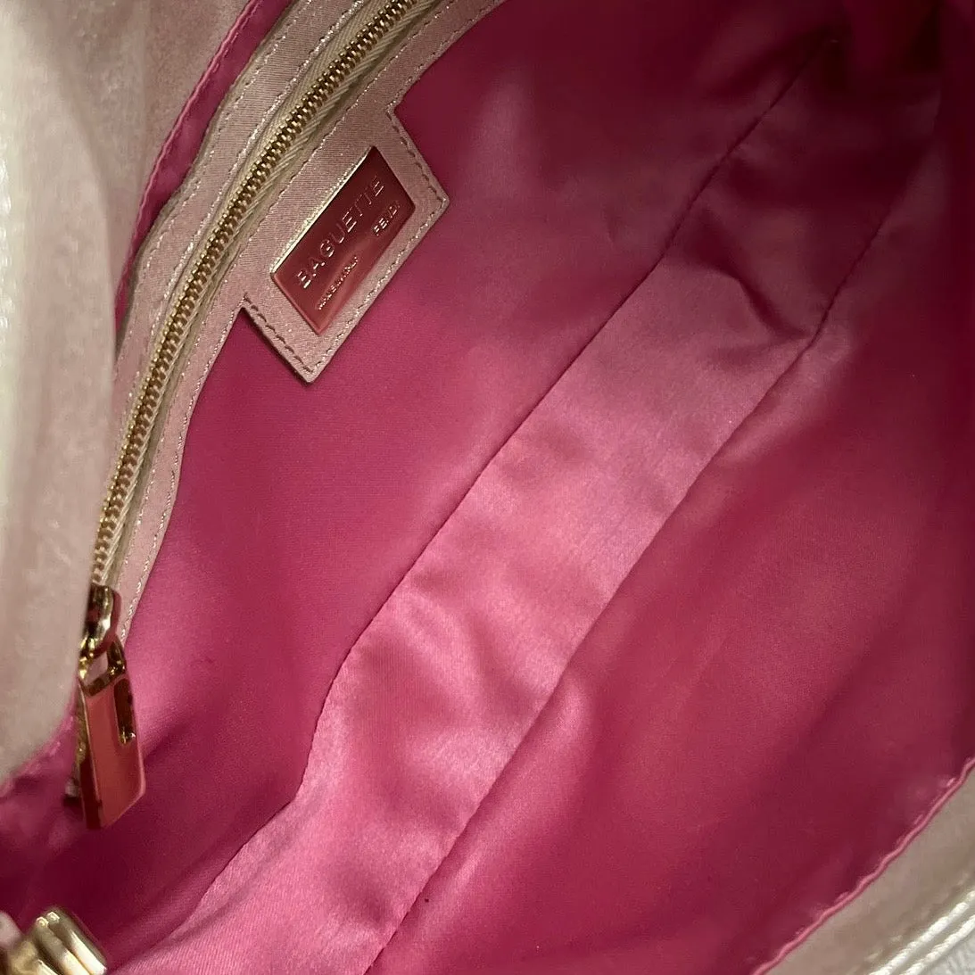 Fendi Champagne Rhinestone Baguette