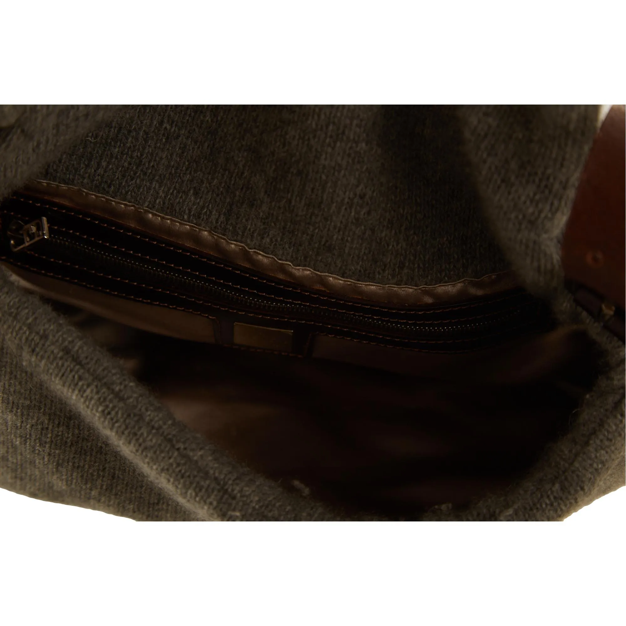 Fendi Grey Wool Mama Baguette
