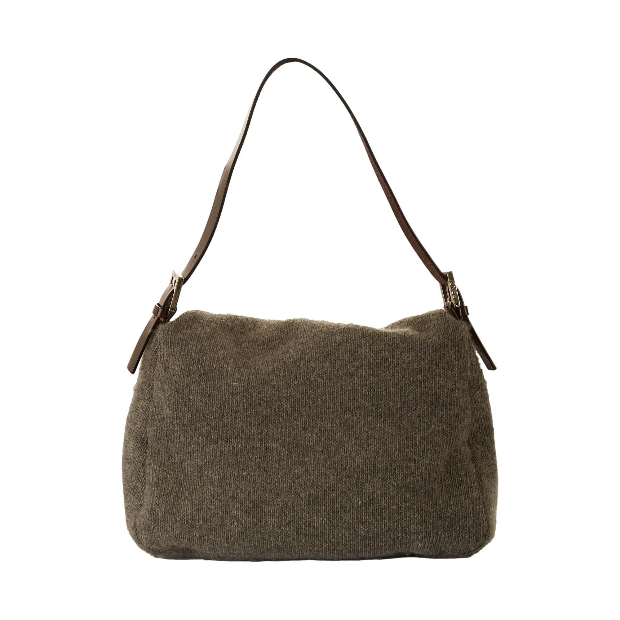 Fendi Grey Wool Mama Baguette