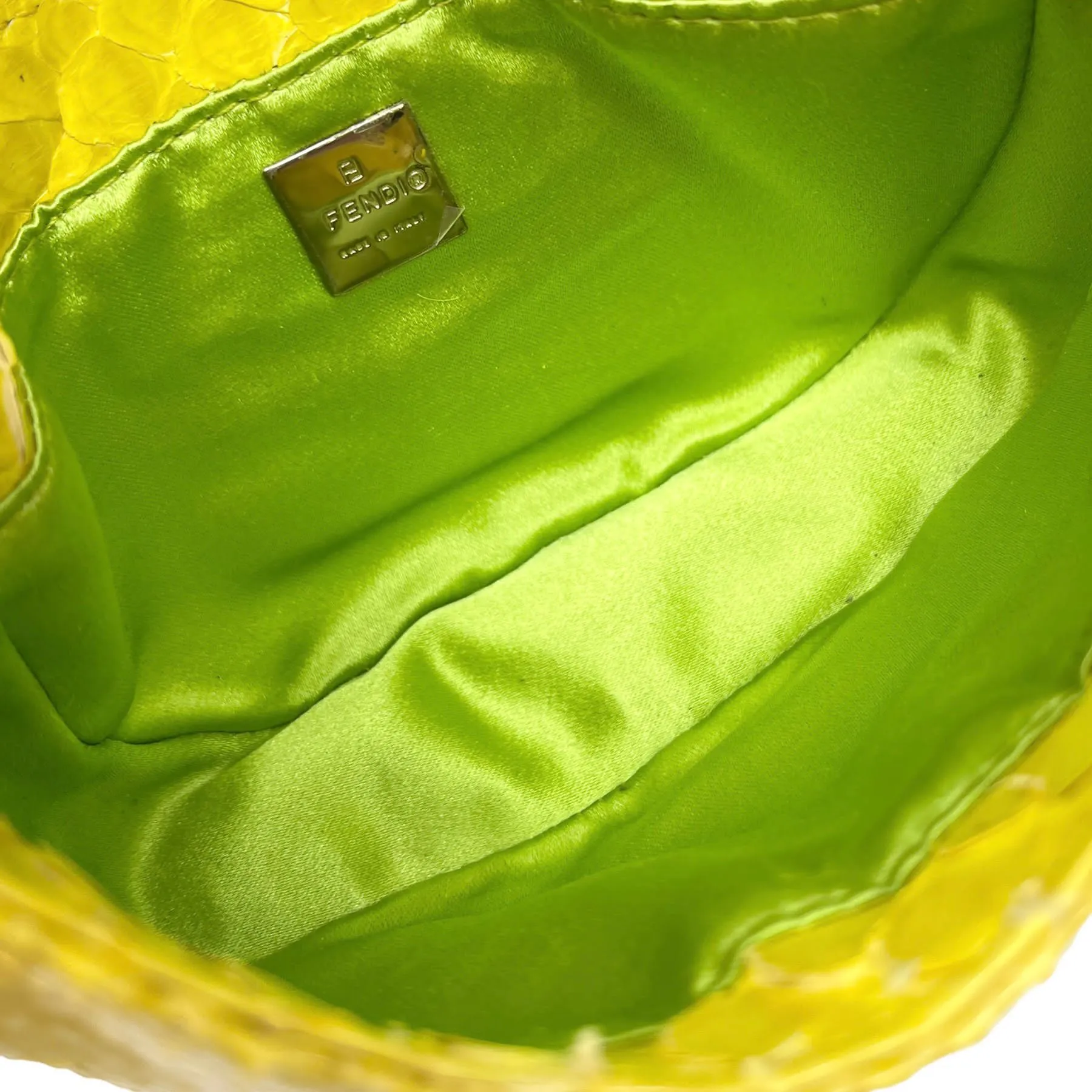 Fendi Mini Snakeskin Croissant Bag