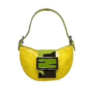 Fendi Mini Snakeskin Croissant Bag