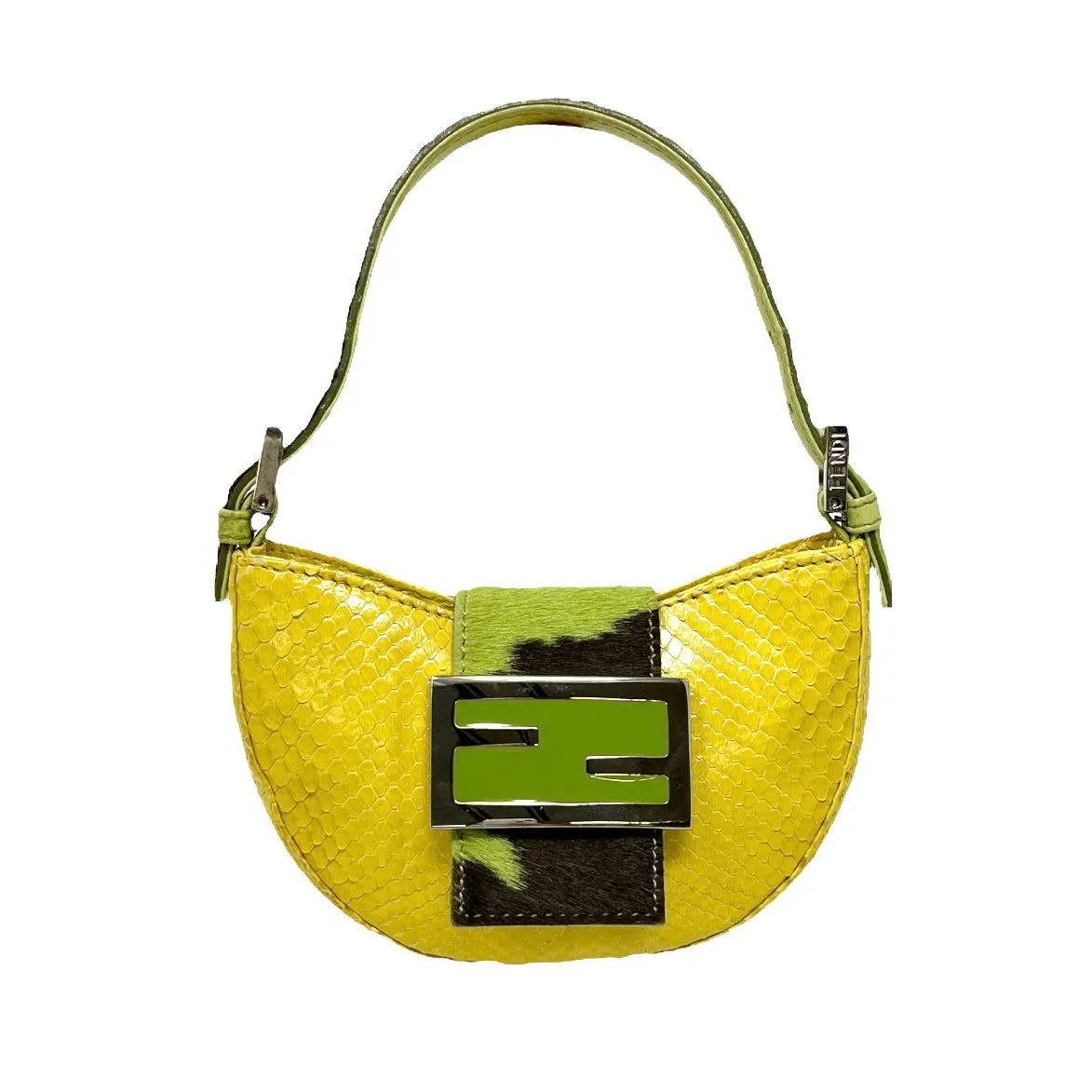 Fendi Mini Snakeskin Croissant Bag