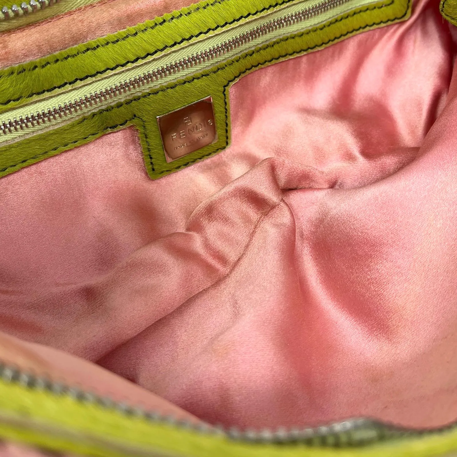 Fendi Pink Embroidered Baguette