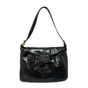 Fendi Two Tone Snakeskin Baguette