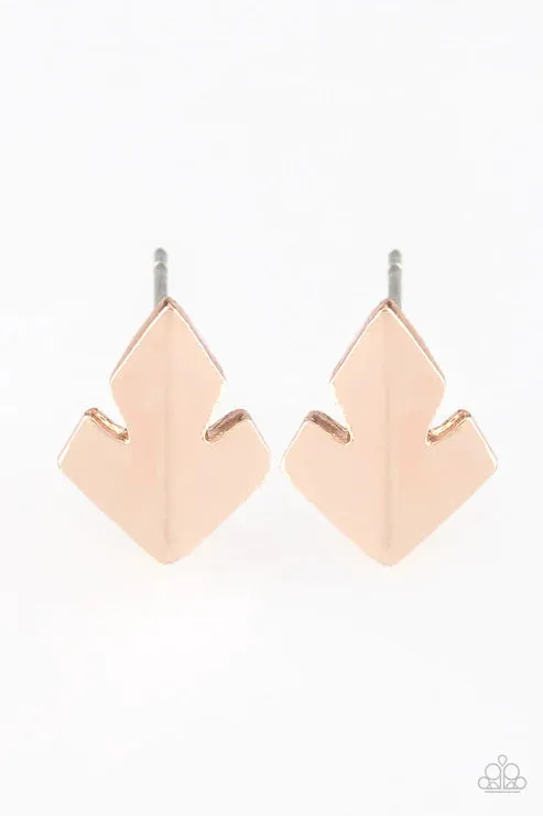 Fire Drill - Gold Post Earring