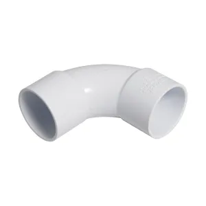FloPlast ABS Solvent Weld 92.5 Degree Bend 50mm White (Pack of 10)