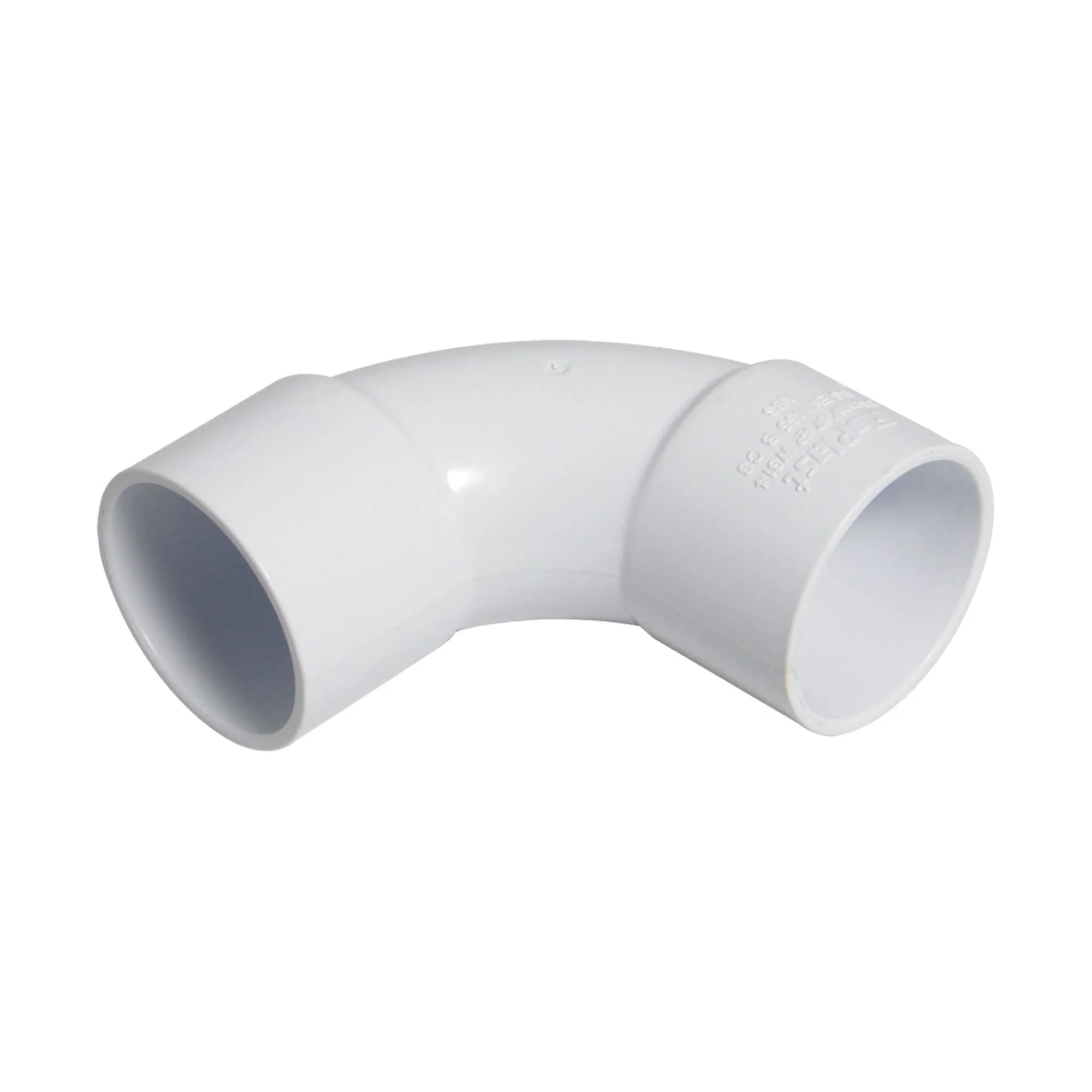 FloPlast ABS Solvent Weld 92.5 Degree Bend 50mm White (Pack of 10)