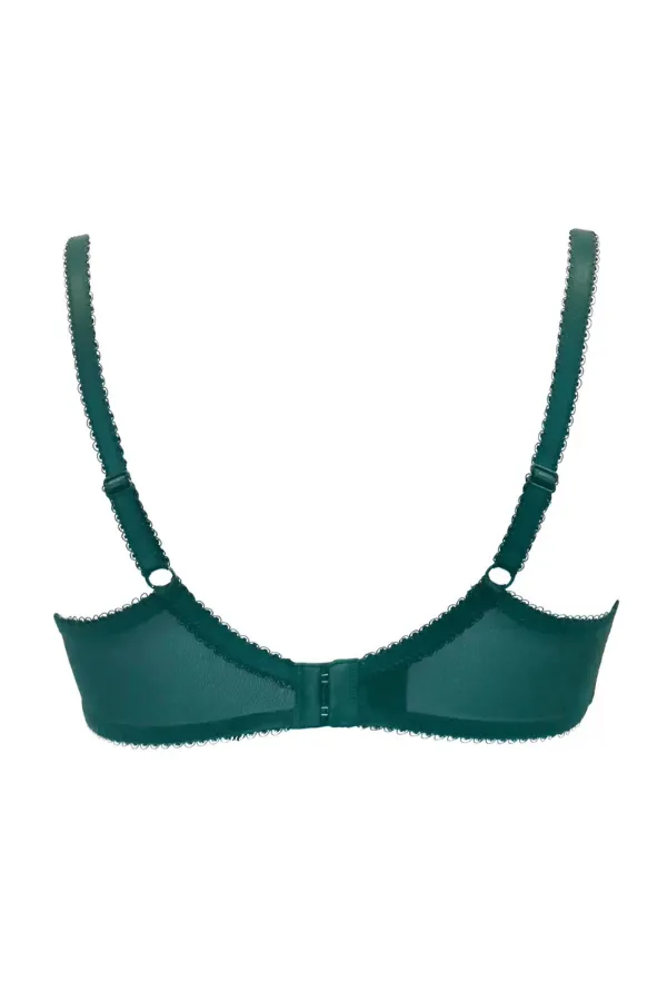Flora Lightly Padded Underwired Bra - Green