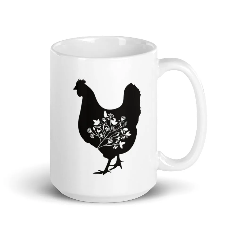 Floral Hen Mug