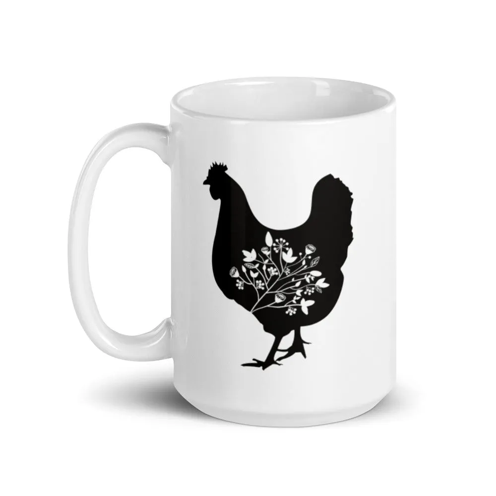 Floral Hen Mug