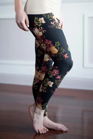 Floral Leggings ~ Yellow