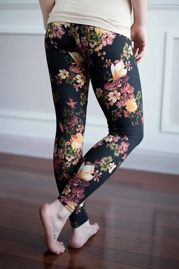 Floral Leggings ~ Yellow