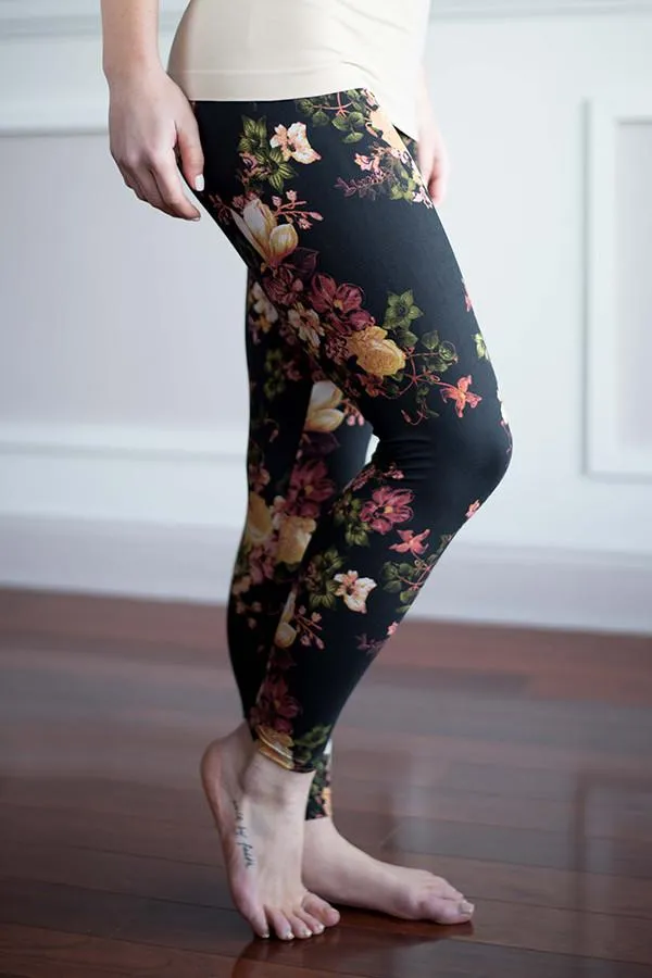 Floral Leggings ~ Yellow